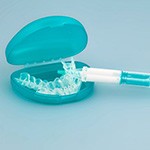 Close up of a teeth whitening kit