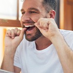 Man brushing his teeth